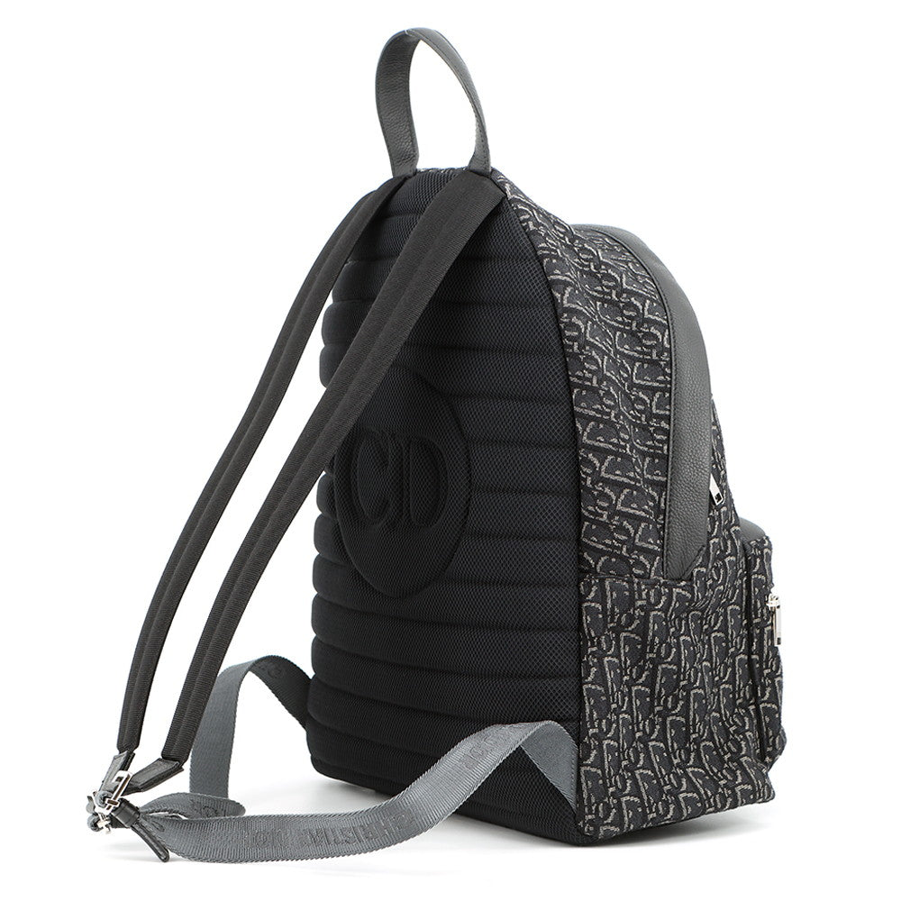 Dior Oblique Jacquard Rider Backpack Black1Voba088Yky Canvas Leather Rovelle Bags