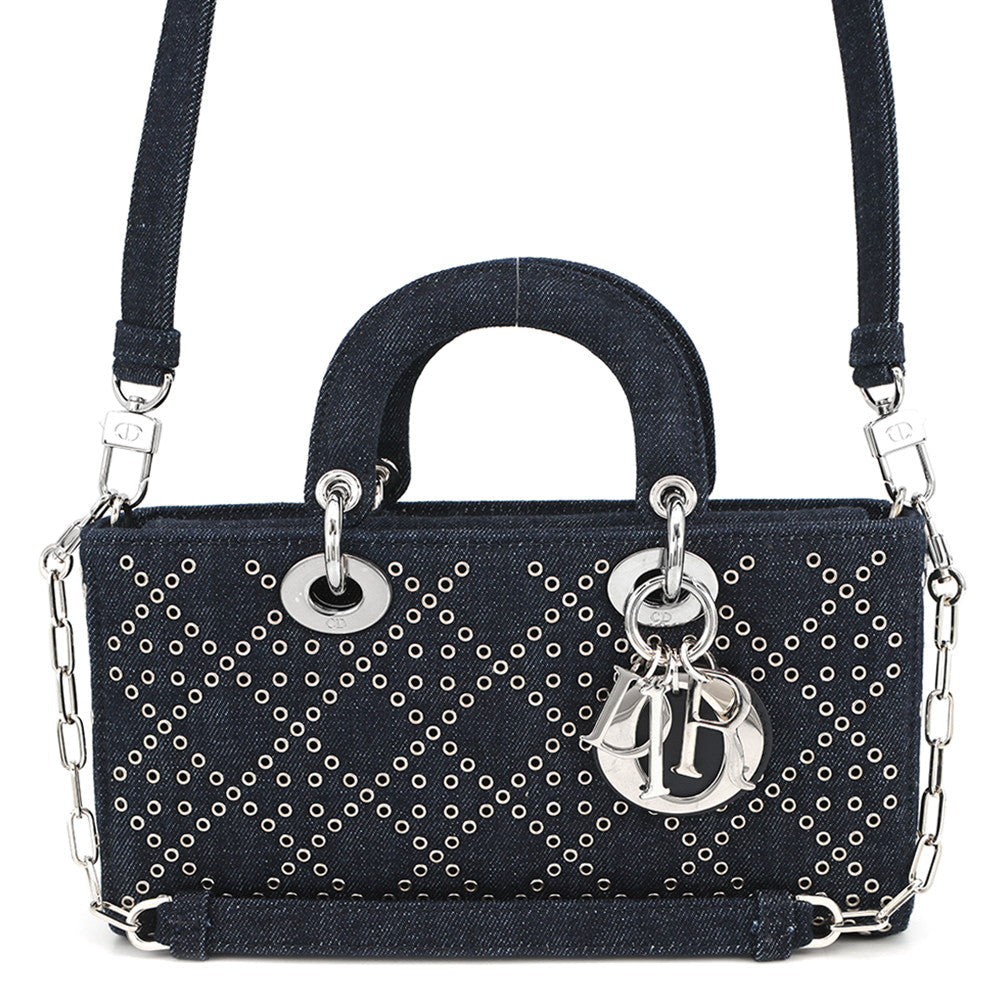 Dior Luxury Leather Handbag Navy Rovelle Bags