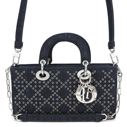 Dior Luxury Leather Handbag Navy Rovelle Bags