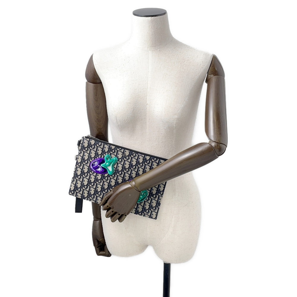 Dior Oblique Canvas Black Clutch Rovelle Bags