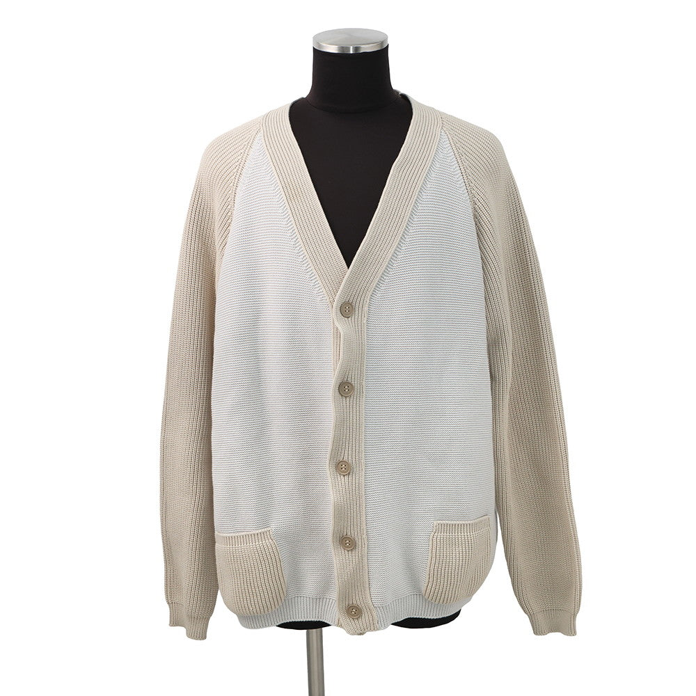 FENDI Knit cardigan Size 58 Beige/Light GrayFZC498 Cotton57% Nylon43% Rovelle Bags
