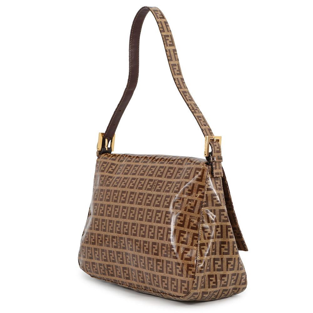 FENDI Mamma bucket Brown Patent Leather Rovelle Bags