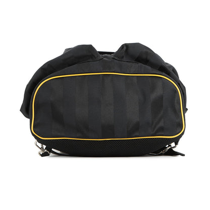 FENDI Strike Pecan Backpack Black/Yellow7VZ056 Nylon Leather Size Large Rovelle Bags