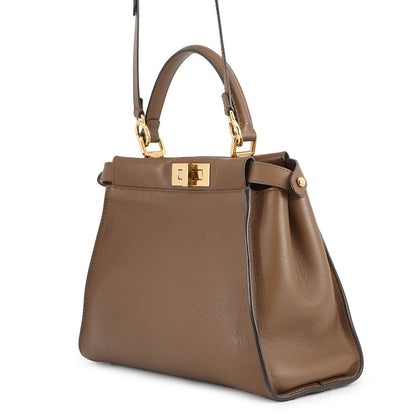 FENDI Peekaboo Selleria Brown8BN290 Leather Size regular Rovelle Bags