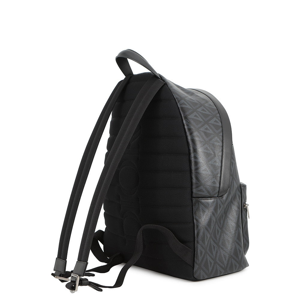 Dior Cddiamond Backpack Black Pvc Coated Canvas Rovelle Bags