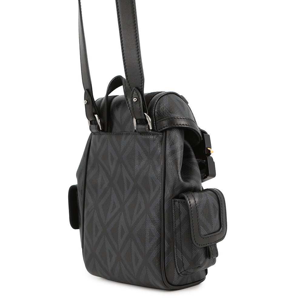 Dior Hit The Road Mini Backpack Shoulder Bag Black Pvc Coated Canvas Rovelle Bags