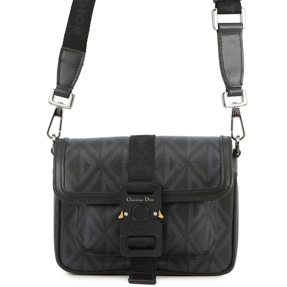 Dior Hit The Road Shoulder Bag Black Pvc Coated Canvas Rovelle Bags