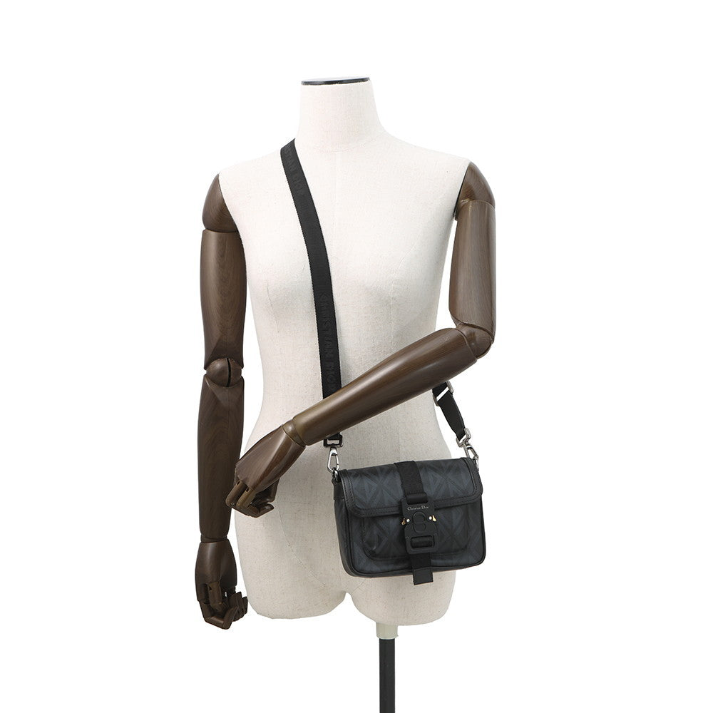 Dior Hit The Road Shoulder Bag Black Pvc Coated Canvas Rovelle Bags