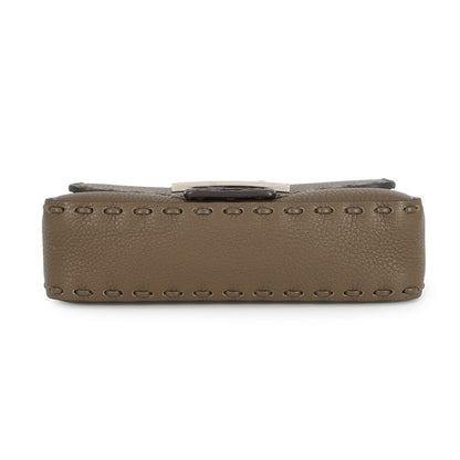 FENDI Selleria Baguette 2-Way Chain Shoulder Bag Khaki8BS017 Leather Size Mini Rovelle Bags