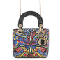 Dior Lady Dior 2Way Handbag Multicolor Leather Size Mini Rovelle Bags