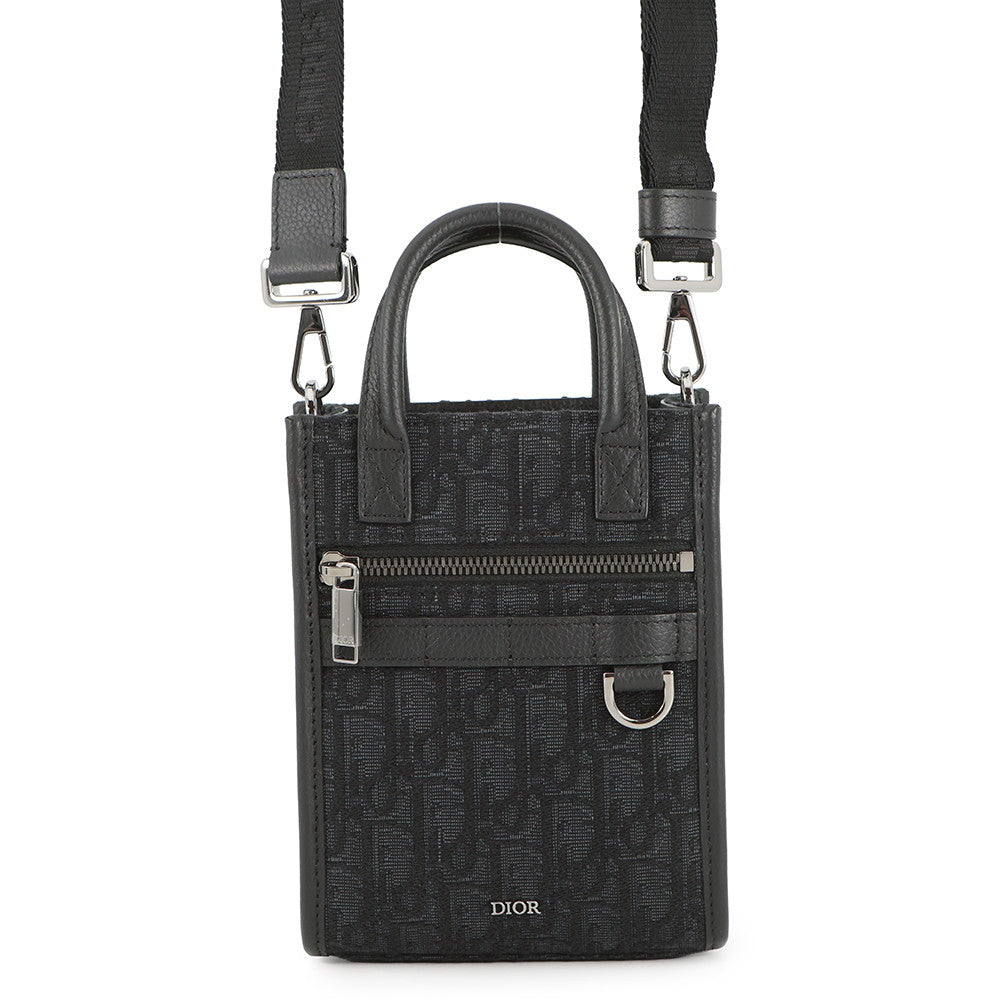 Dior Oblique Safari North-South 2-Way Shoulder Bag Black2Esws017Yky Canvas Leather Size Mini Rovelle Bags
