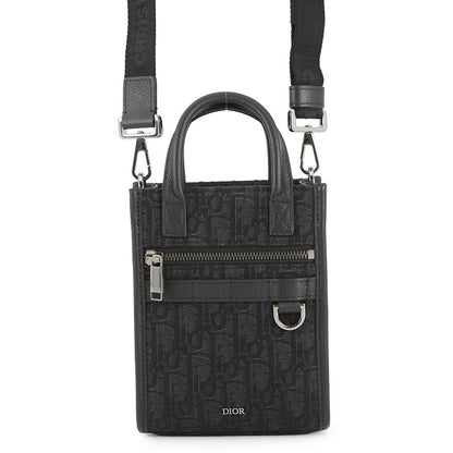 Dior Oblique Safari North-South 2-Way Shoulder Bag Black2Esws017Yky Canvas Leather Size Mini Rovelle Bags