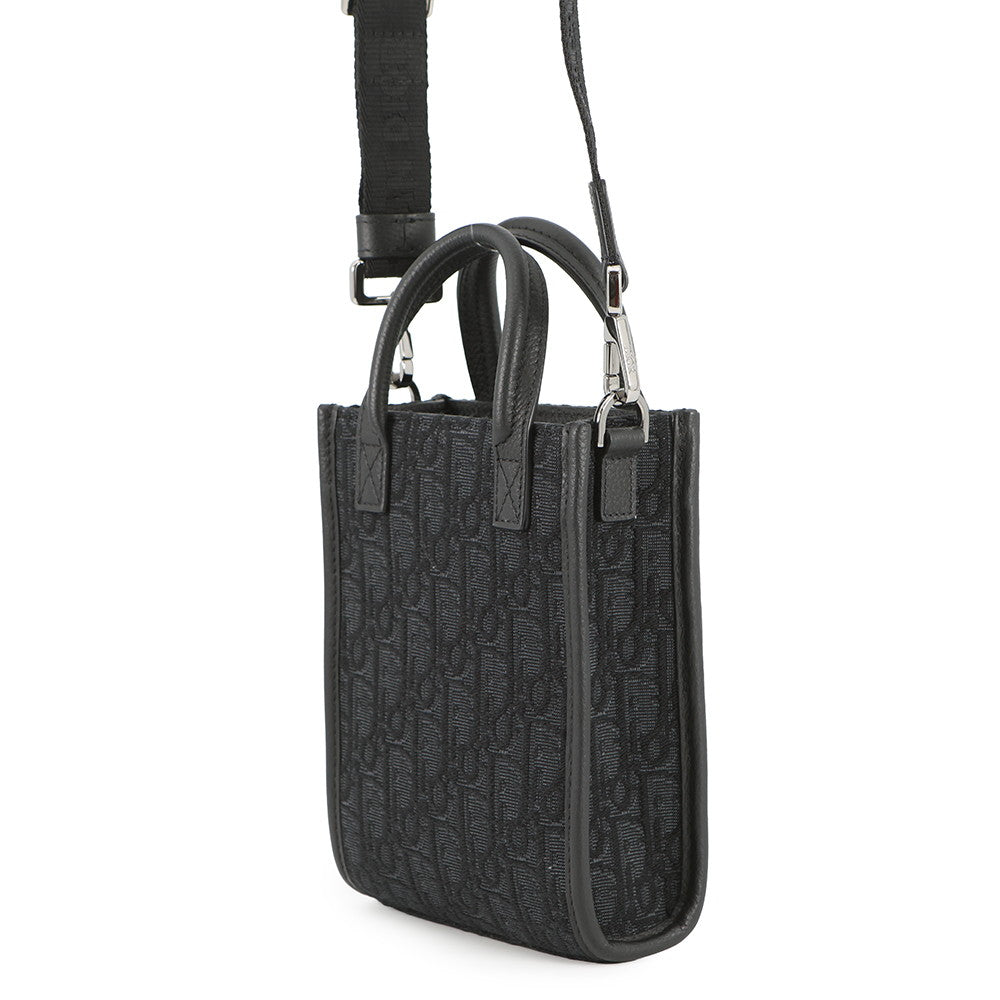 Dior Oblique Safari North-South 2-Way Shoulder Bag Black2Esws017Yky Canvas Leather Size Mini Rovelle Bags