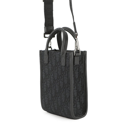 Dior Oblique Safari North-South 2-Way Shoulder Bag Black2Esws017Yky Canvas Leather Size Mini Rovelle Bags