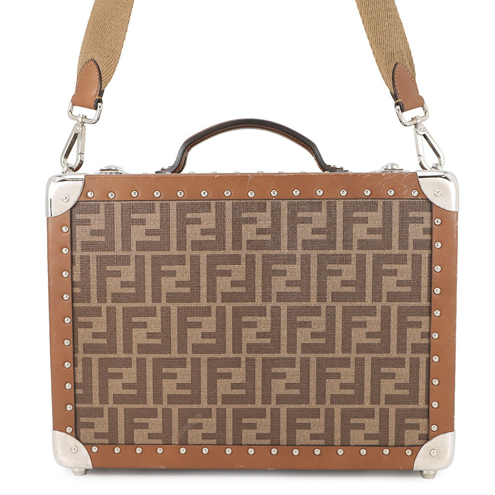 FENDI Trunk case Brown7VV134 PVC Leather Rovelle Bags