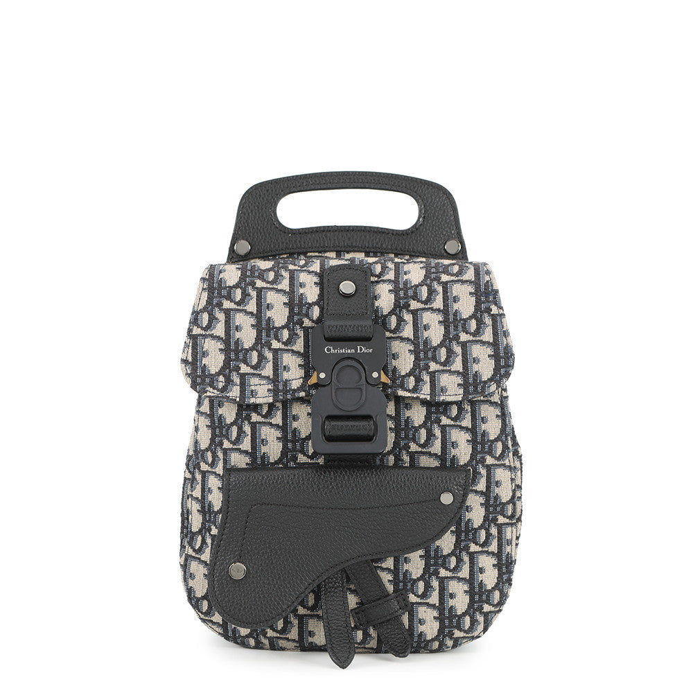 Dior Oblique Leather Black Backpack Rovelle Bags