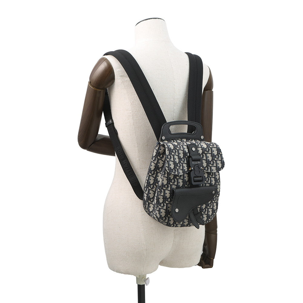 Dior Oblique Leather Black Backpack Rovelle Bags
