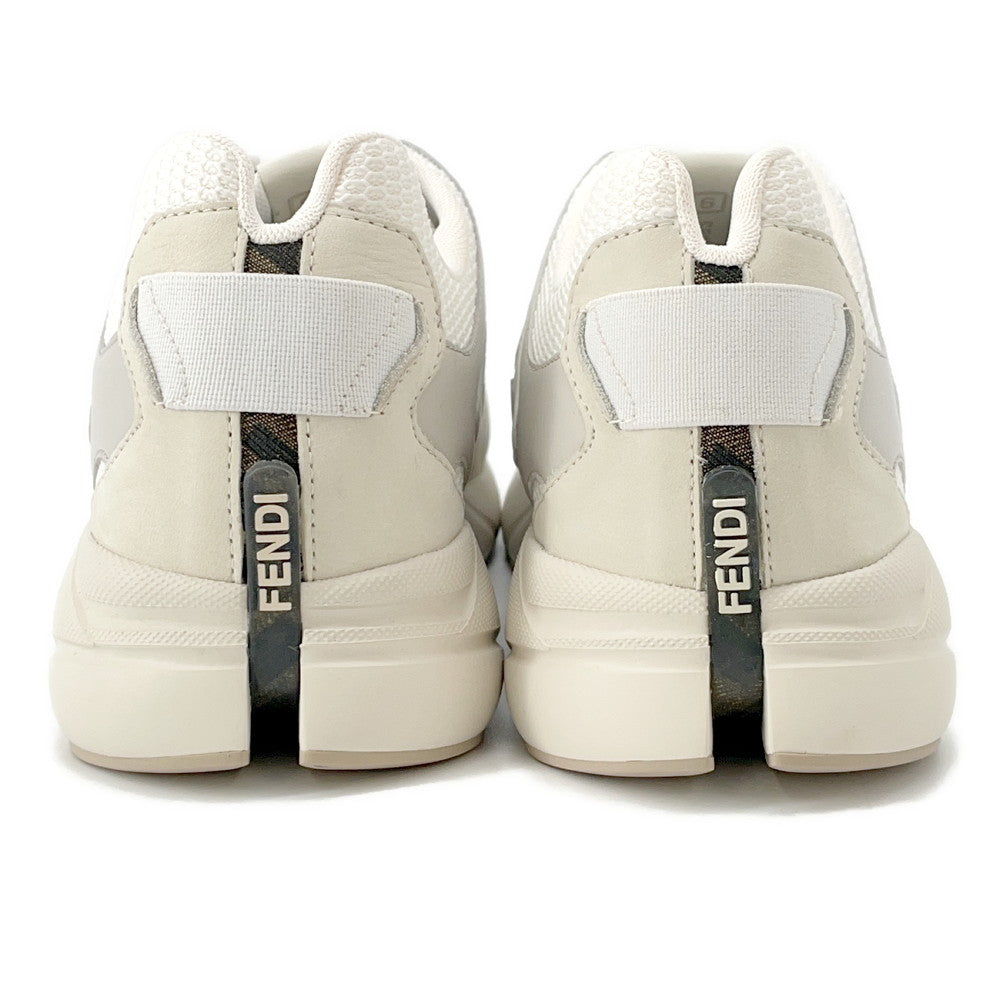 FENDI Faster Zucca Pattern Sneakers Gray7E1555 Fabric Size 6 Rovelle Bags