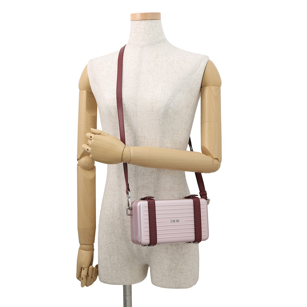 Dior Rimowa Collaboration Personal Clutch Bag Pink2Drca295Ywt Aluminium Leather Rovelle Bags