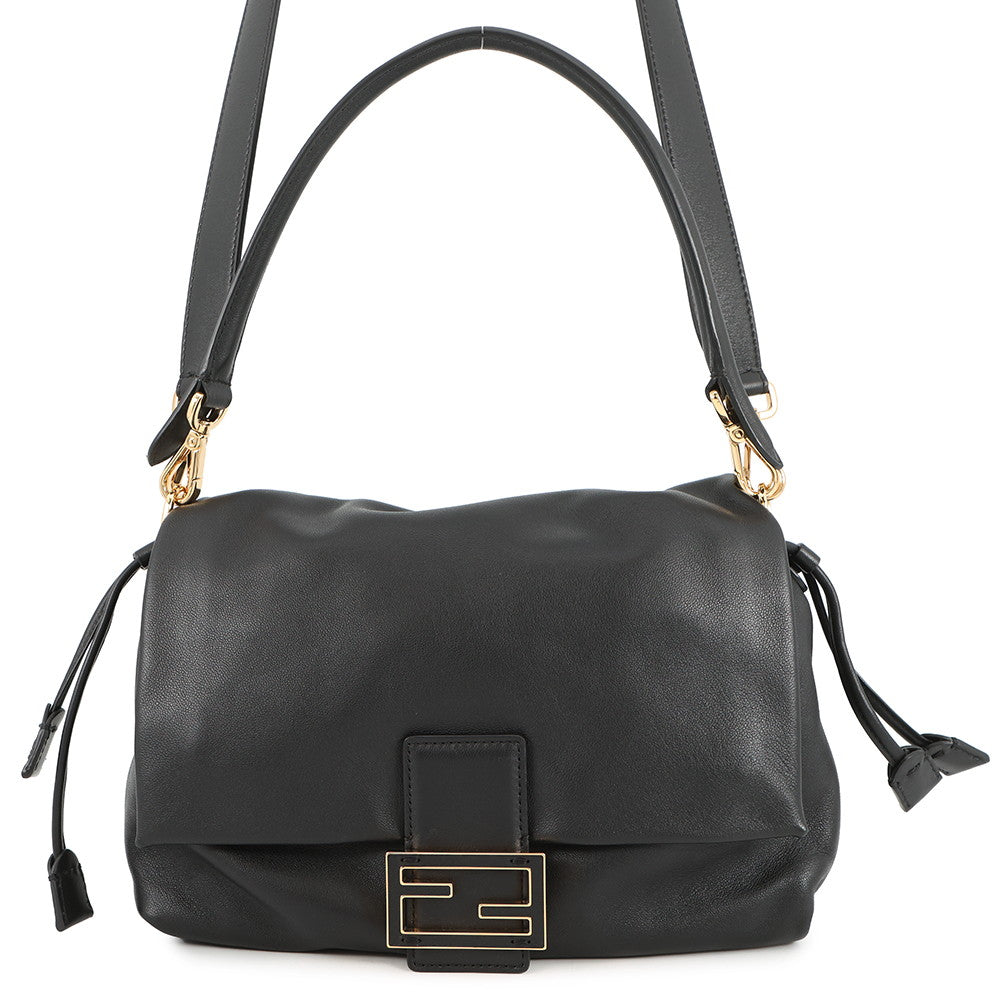 FENDI Mamma baguette Black8BR833 Leather Size Medium Rovelle Bags