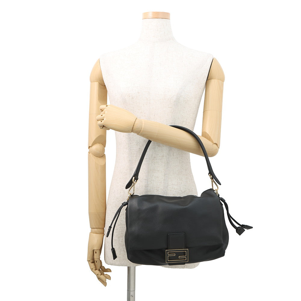 FENDI Mamma baguette Black8BR833 Leather Size Medium Rovelle Bags