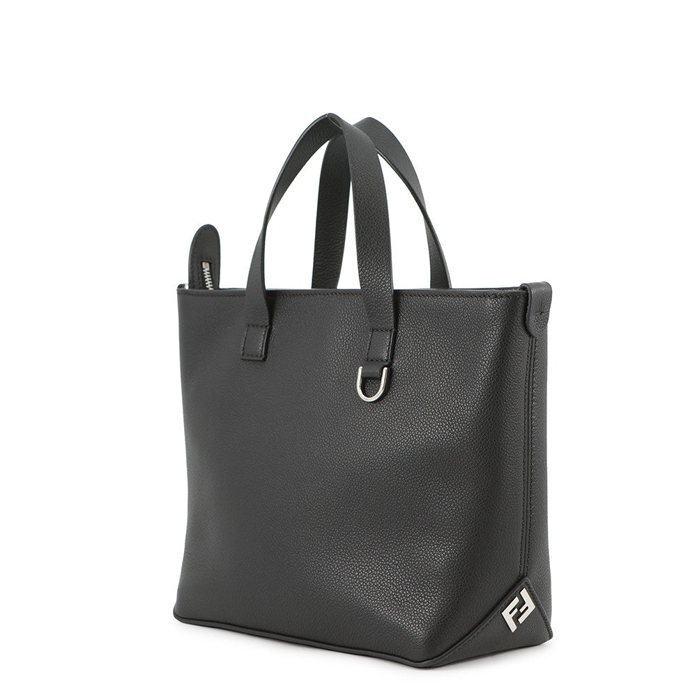 FENDI FF Square Shopping Bag Black7VA658 Leather Size Small Rovelle Bags