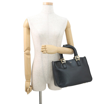 FENDI FF Tote 2WAY Bag Black8BH367 Leather Size Small Rovelle Bags