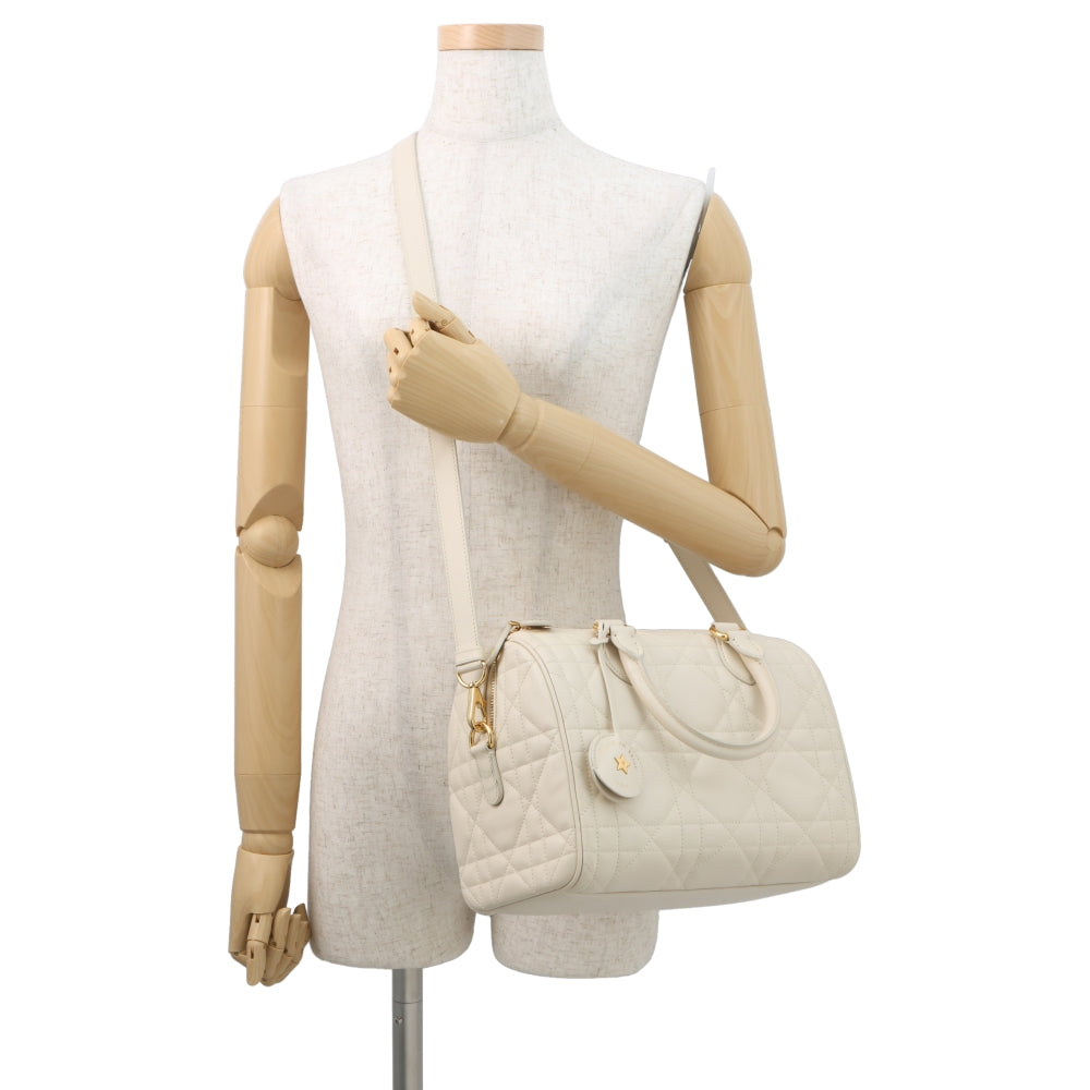 Dior Groove 25 Macrocannage 2-Way Bag Ivorym1365Ubol Calf Leather Size Medium Rovelle Bags