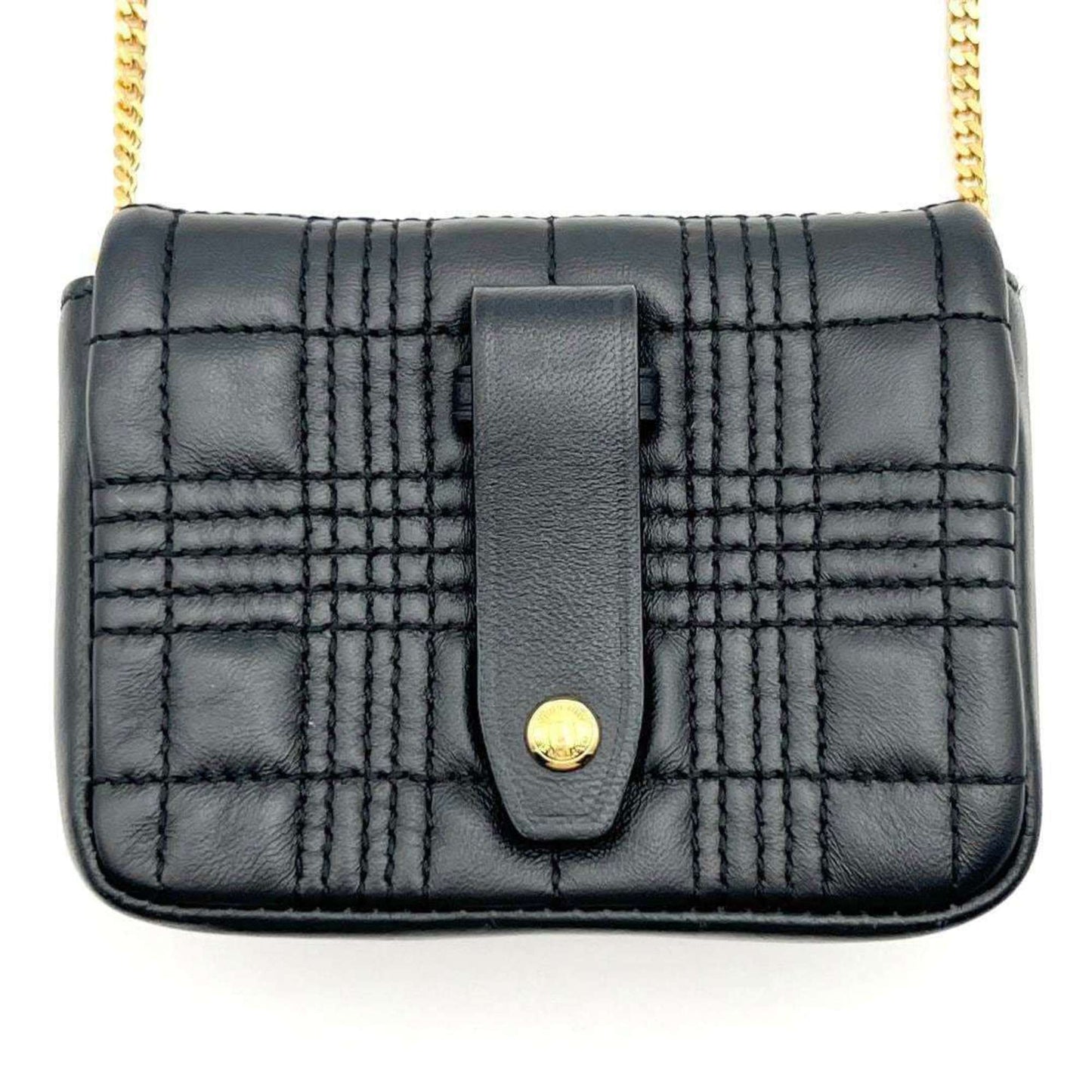 Burberry Brand Leather Black Shoulder Bag Style 21