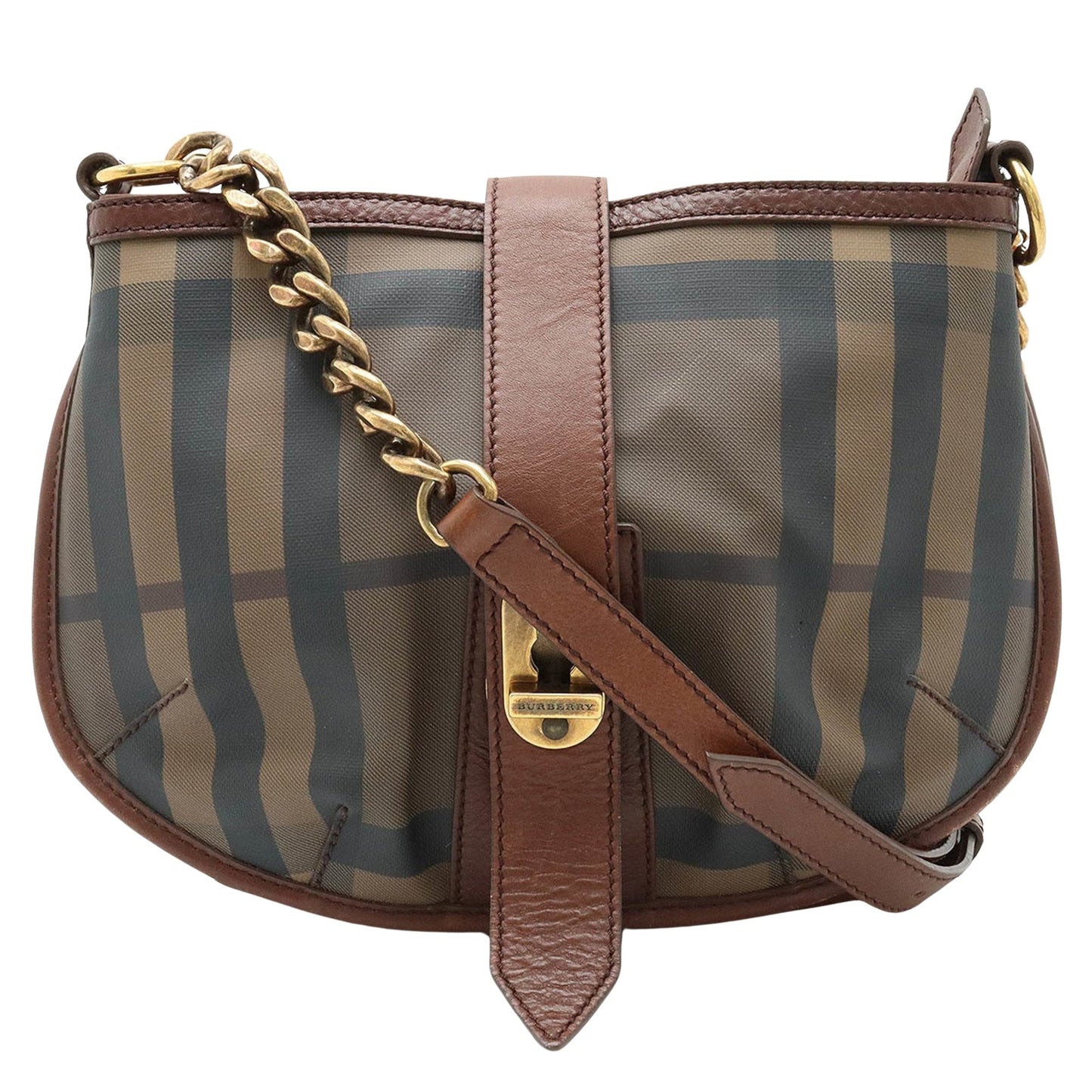 Burberry Nova Brand Canvas Brown Shoulder Bag Style 6