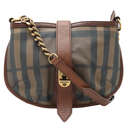 Burberry Nova Brand Canvas Brown Shoulder Bag Style 6
