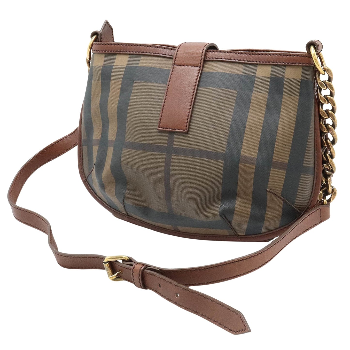 Burberry Nova Brand Canvas Brown Shoulder Bag Style 6