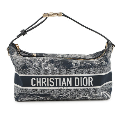Dior Nomade Pouch Toile De Jouy Reverse Navys5554Oteu Fabric Calf Leather Rovelle Bags