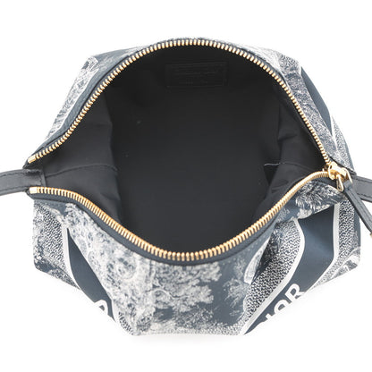 Dior Nomade Pouch Toile De Jouy Reverse Navys5554Oteu Fabric Calf Leather Rovelle Bags