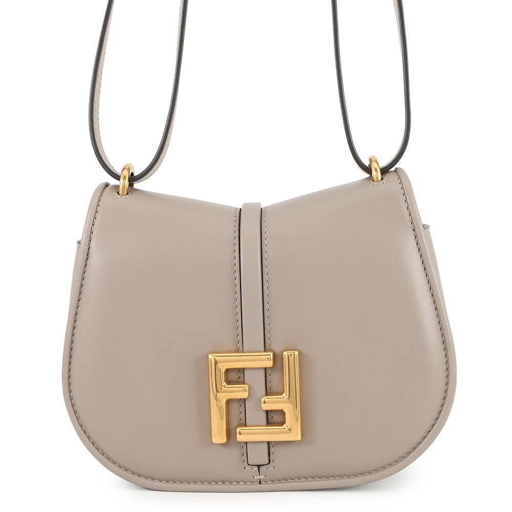FENDI C'mon Shoulder Bag Beige8BS082 Leather Size Small Rovelle Bags