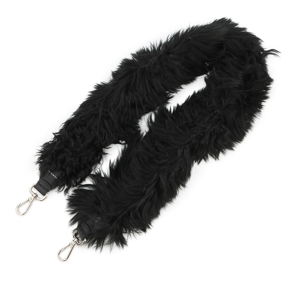 FENDI Strap you Black Fur Rovelle Bags