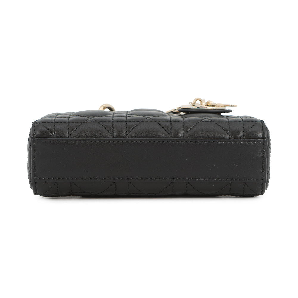 Dior Lady D-Joy Cannage 3-Way Bag Blacks0910Onge Lambskin Size Micro Rovelle Bags