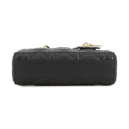 Dior Lady D-Joy Cannage 3-Way Bag Blacks0910Onge Lambskin Size Micro Rovelle Bags