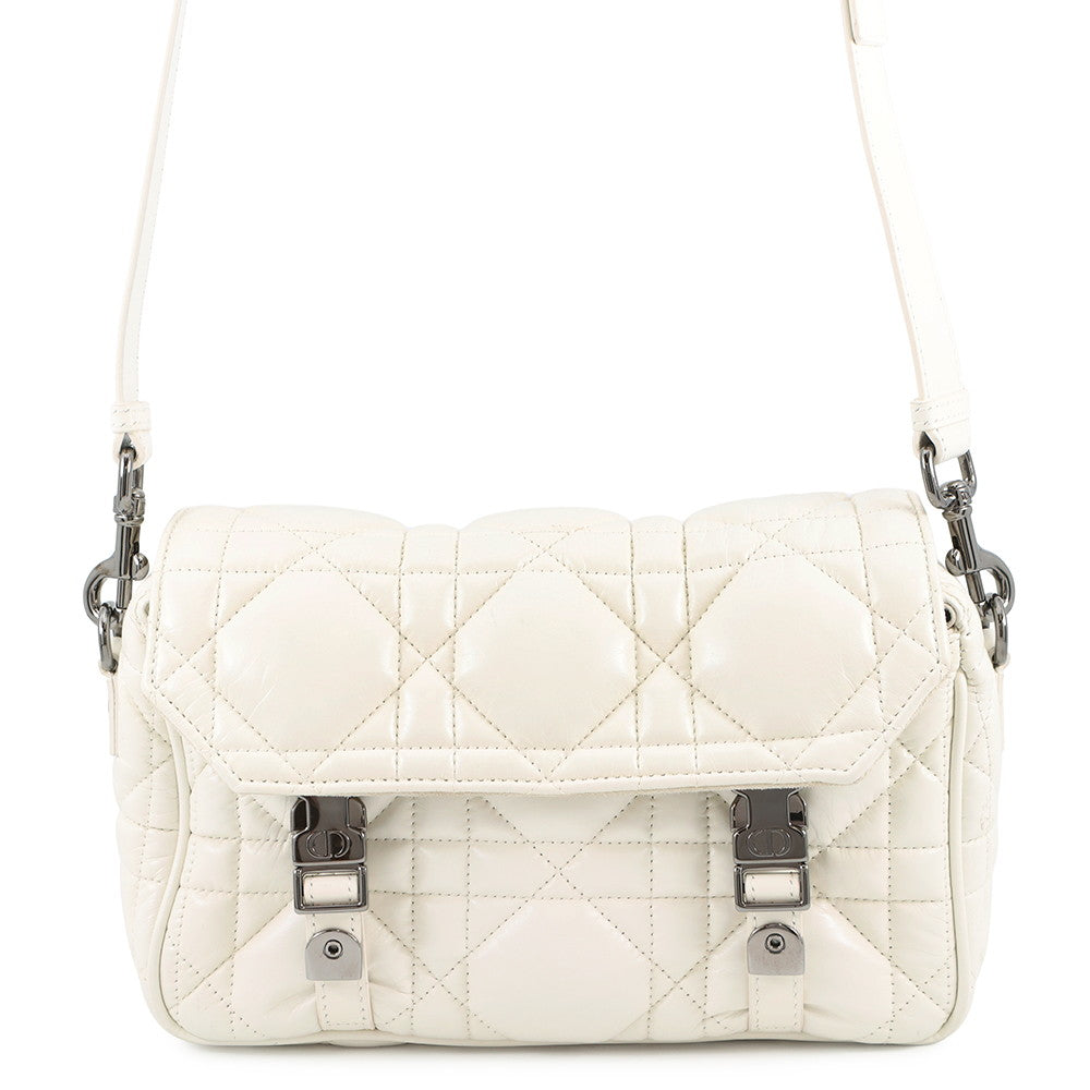 Dior Macrocannage Dior Camp Shoulder Bag Whitem1243Bney Leather Size Small Rovelle Bags