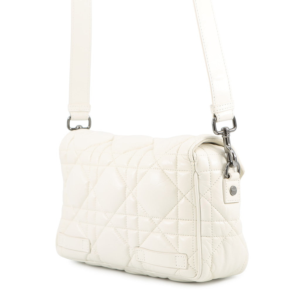 Dior Macrocannage Dior Camp Shoulder Bag Whitem1243Bney Leather Size Small Rovelle Bags