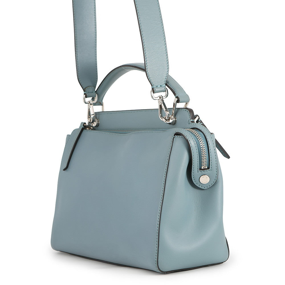 FENDI dot com 2WAY Handbag Blue8BN293 Leather Rovelle Bags