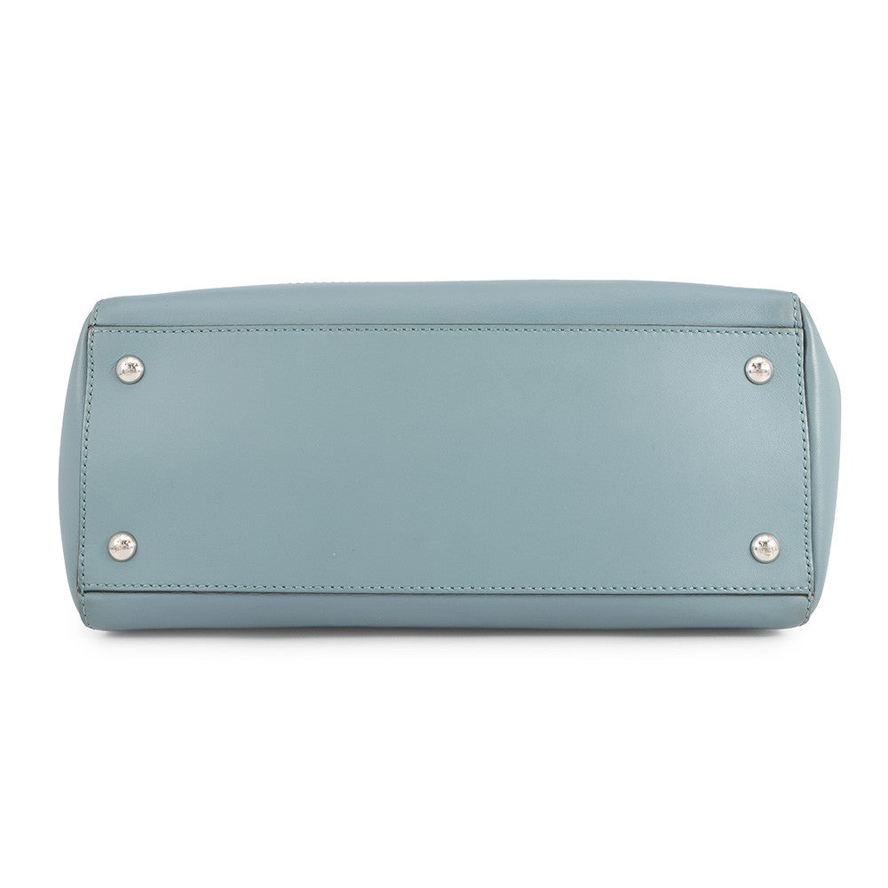 FENDI dot com 2WAY Handbag Blue8BN293 Leather Rovelle Bags