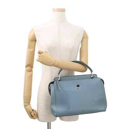 FENDI dot com 2WAY Handbag Blue8BN293 Leather Rovelle Bags