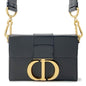Dior 30 Montaigne Montaigne Shoulder Bag Black Leather Rovelle Bags