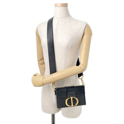 Dior 30 Montaigne Montaigne Shoulder Bag Black Leather Rovelle Bags