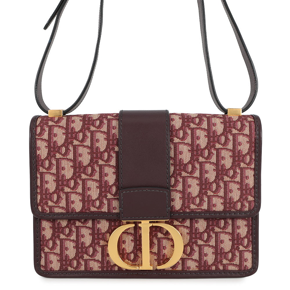 Dior Oblique Montaigne Shoulder Bag Bordeauxm9203Utzq Canvas Leather Rovelle Bags