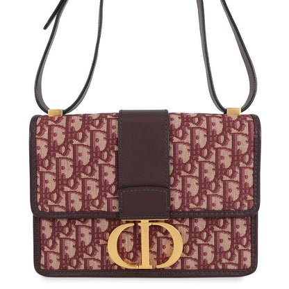 Dior Oblique Montaigne Shoulder Bag Bordeauxm9203Utzq Canvas Leather Rovelle Bags