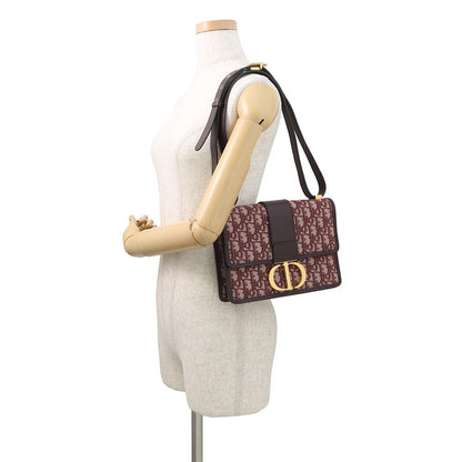 Dior Oblique Montaigne Shoulder Bag Bordeauxm9203Utzq Canvas Leather Rovelle Bags