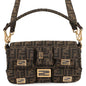 FENDI Zucca Multi-Pocket Baguette Brown/Black8BR808 Jacquard Rovelle Bags
