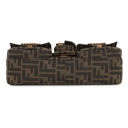 FENDI Zucca Multi-Pocket Baguette Brown/Black8BR808 Jacquard Rovelle Bags